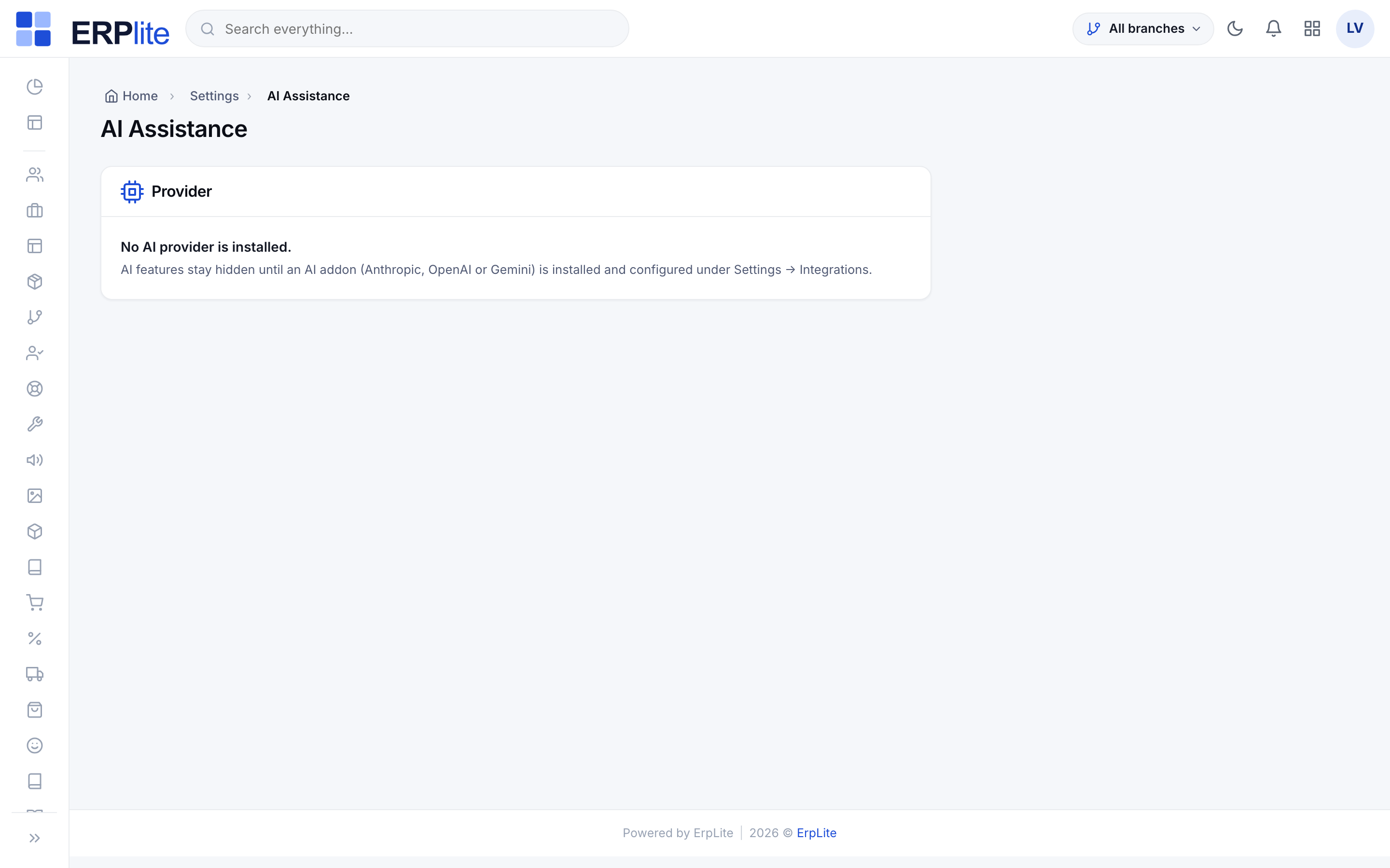 System › AI Settings