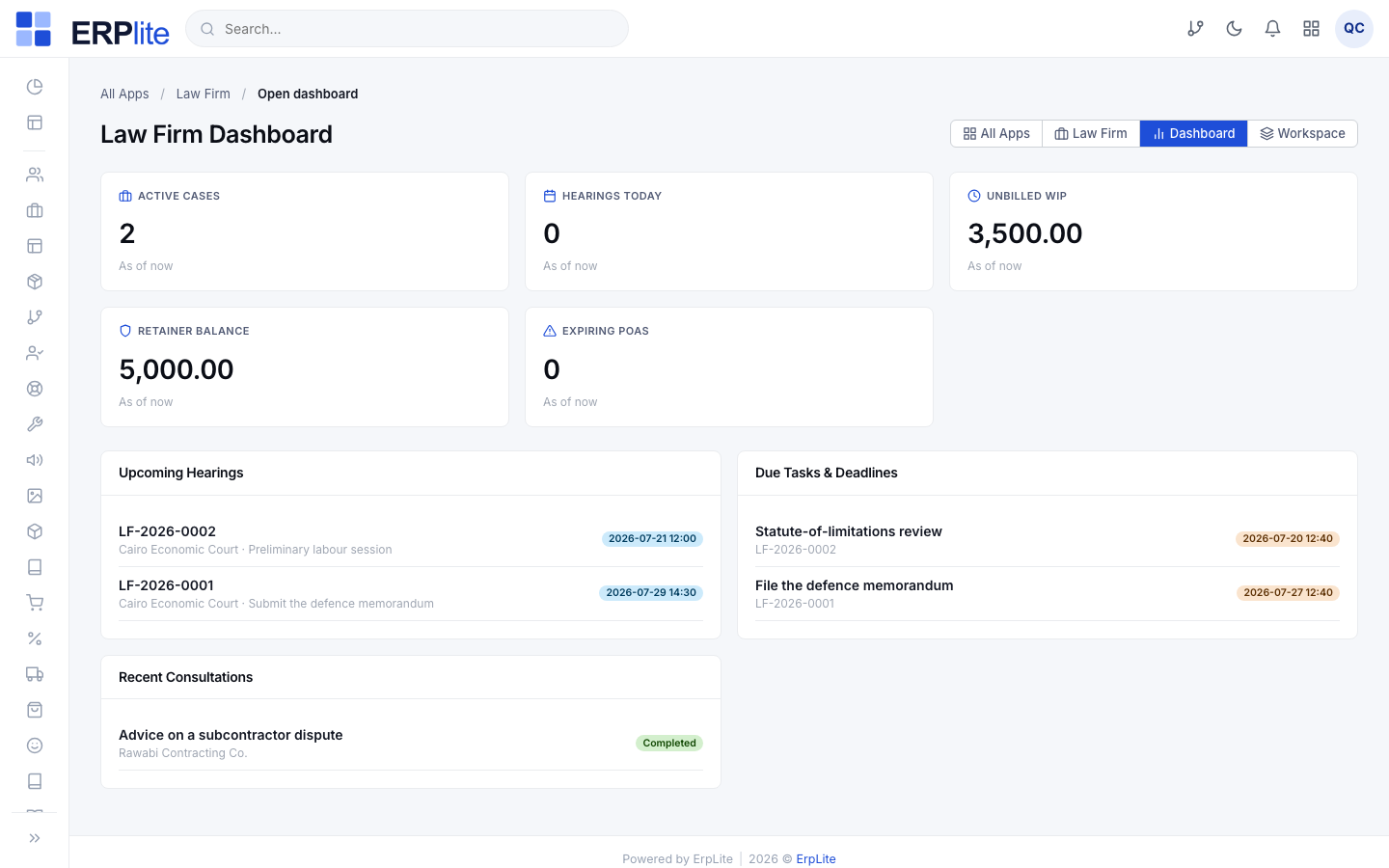 Law Firm › Dashboard